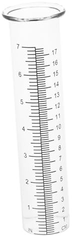 SHINEOFI 2 pièces Pluviomètre Verre Tube Gradué Résistant pour Jardin Extérieur Mesure Précise des Précipitations Usage Agricole et Météorologique