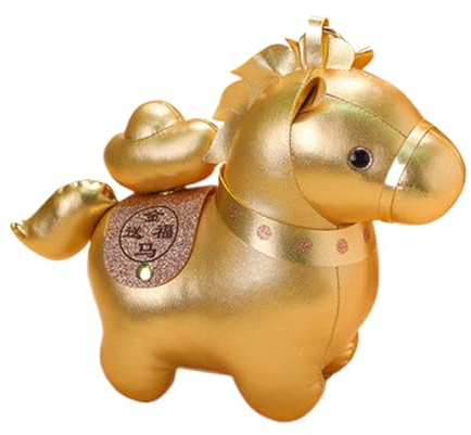 Cheval en Peluche pour - Poupées en Tissu Doux - Figurine de Collection Douillette - Unité Mascotte en Tissu - Décoration d'intérieur Charmante - Porte-clés avec Pendentif de Sac pour