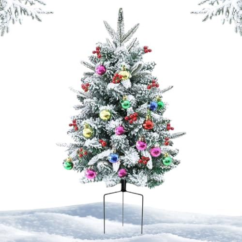 Décoration pour Sapin de Noël | 75 cm Neige Artificielle Floconnée Piquet Pour Fêtes,Accessoire Artificiel Pré-Éclairé Pour Noël - Pour Extérieur Intérieur Balcon Jardin Fête Appartement Fête Des Mère