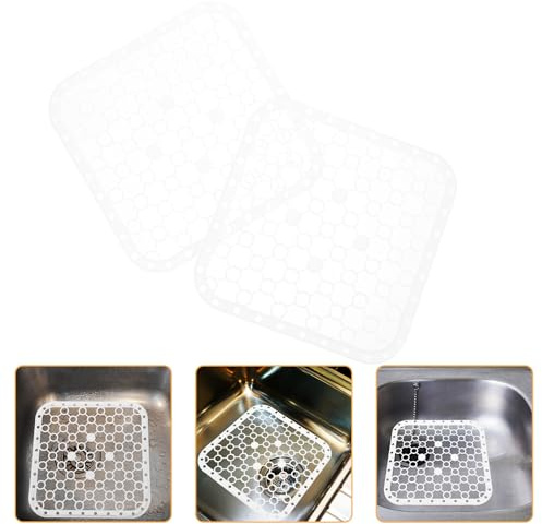 BESPORTBLE Lot de 2 Tapis Protège-évier en Plastique Blanc Tapis sous Évier Antidérapant et Résistant la Chaleur Multifonction Cuisine et Évier en Acier Inoxydable 30x40 Cm