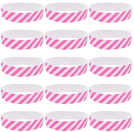 iplusmile 100pcs Paper Wristbands Disposable Wristbands for Event Party Concert Playground Use Paper for Boys and Girls Id and Festival Party Decorations