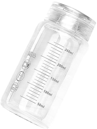 Healeved Botella de Vidrio para Agua Portátil de 260 Ml con Boca Ancha y Fácil de Limpiar Adecuado para Uso en Casa y Oficina