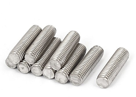 sourcing map 10 Stück Gewindestangen M10x35mm Edelstahl 304 Gewindestift Metrischem Vollgewinde Bar Gewindestäbe für Befestigung CNC-Werkzeugmaschinen 3D-Drucker Industrie Geräte