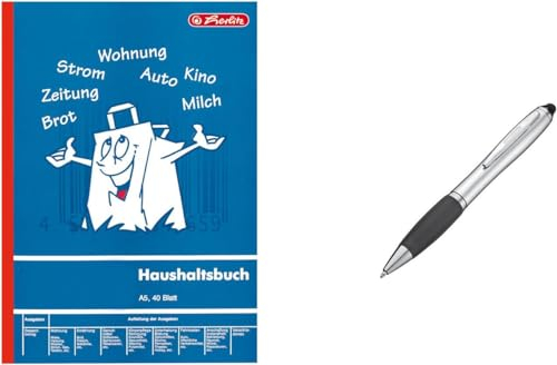 Haushaltsbuch / A5 / 40 Blatt + Touchpen Kugelschreiber mit Gravur