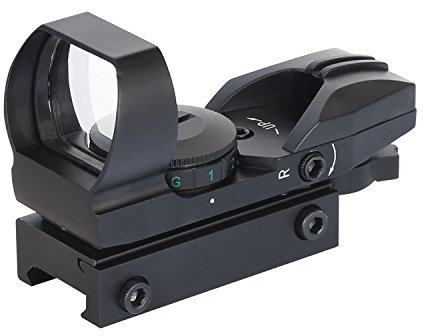 ESSLNB Red Dot Rosso e Verde 4 Reticolo 5 Impostazioni Di Luminosità Ottica Softair con Attacco per Guida Picatinny da 20 mm/22 mm Lente Multistrato Per Fucile da Caccia