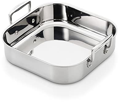 Le Creuset 3-Ply Stainless Steel Square Roaster, 3-Ply, 26 x 26 cm, 96106026000000