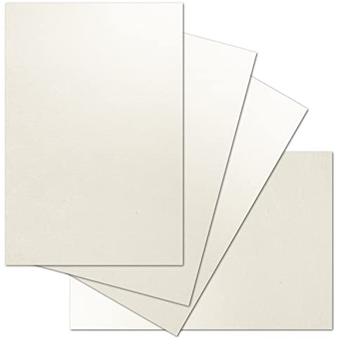 ARTOZ 100x Briefbogen DIN A4 ohne Falz - Farbe: tortilla (Creme) - 21x29,7 cm - 118 g/m² - Einzelkarten - Einladungs-Karten - Serie Green-Line