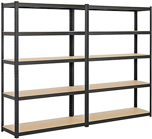 Yaheetech 2X Lagerregal 180 x 120 x 45 cm Kellerregal Steckregal Werkstattregal Schwerlastregal belastbar bis 875kg
