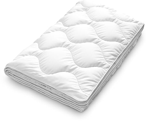 Siebenschläfer Sommerdecke 200x220 cm - dünne und leichte Bettdecke für den Sommer (200 x 220 cm - leichte Sommer-Bettdecke)