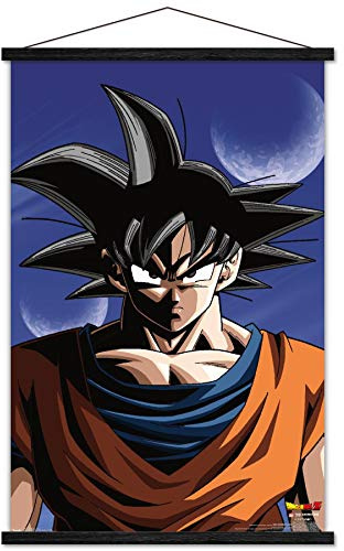 Trends International Dragon Ball Z - Goku Wall Poster, 22.375 x 34, Print and Black Hanger Bundle