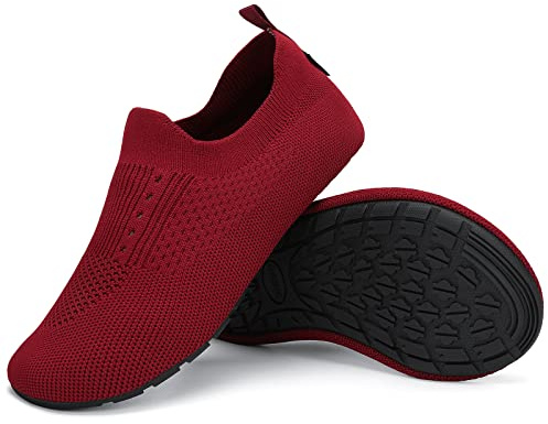 SAGUARO Zapatillas de Casa Hombre Mujer Pantuflas Interior Exterior Slipper Antideslizante Suave, Rojo Joya 38/39EU