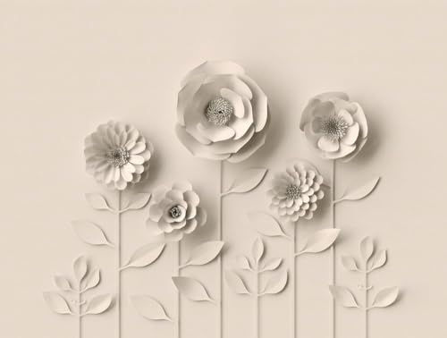 Livingwalls WTD 382931 The Wall 3D Papier peint photo Motif fleurs Beige 2,8 x 3,71 m