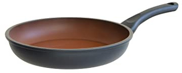 Domo - Poêle en terre cuite Evo, haute qualité, intérieur antiadhésif, avec finition en terre cuite, utilisable sur toutes les sources de chaleur, avec diamètre de 30 cm