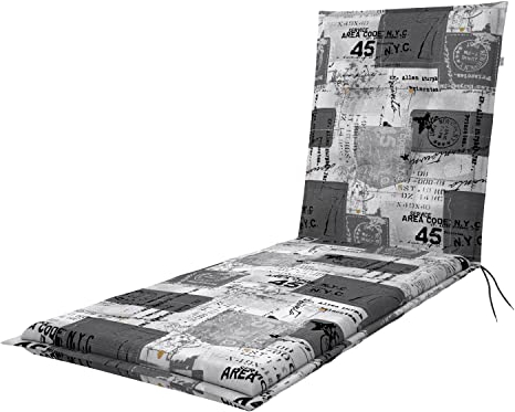 Doppler / Rollliege Living/Gartenliege Auflage/Rollliege/ca. 195 x 60 x 6 cm/Grau Weiß