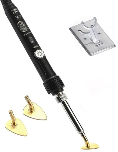 80 W ministrykjärn för hantverk, ministrykjärn för kläder, t-shirts, skor, kläder och hattar, bärbar och lätt att stryka, justerbar temperatur (svart)