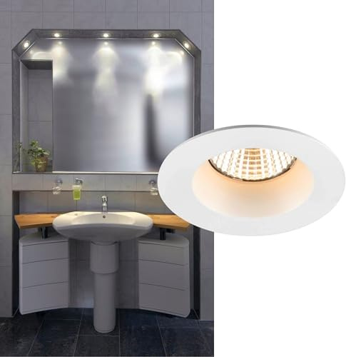 SLV NEW TRIA UNIVERSAL 68, Deckeneinbauleuchte, 2500/3000/4000K, 38°, IP 20 / IP 65, rund, weiß