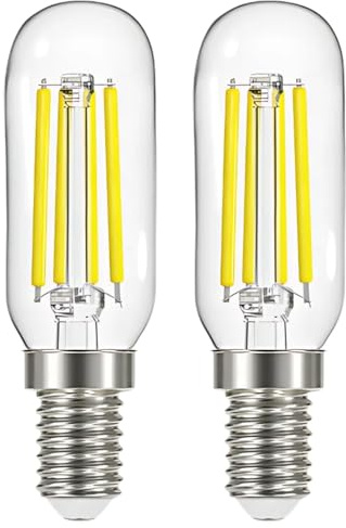 4W LED Cooker Hood Light Bulbs Replacement E14 Warm White 3000K 35W Equivalent 400 Lumens Screw Type Filament Bulb SES LED Appliance Lamp (2-Pack, Non-dimmable)