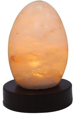 PRETYZOOM Lampada Da Notte in Cristallo Di Pietra Di Sale Luce Notturna A Led Lampada Da Comodino Per Camera Da Letto