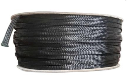 SynapSYA 1/5/10/50/Meter Black Insulated Braid Sleeving 4/6/8/10/12/14/20/25mm Wire Cable Gland Protection Cable Sleeve Cable Organiser(40MM,5 Meters)
