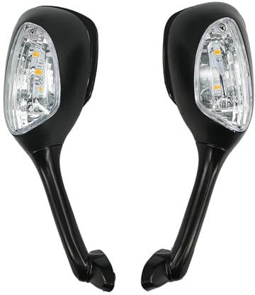 Motorrad Seitenspiegel Für Suzuki Für GSXR 600 750 1000 2006-2010 Für K6 Für K7 Für K8 Für SV650 Für 650S Motorrad Rückansicht Rückansicht Mit Blinker Licht Lenkerendenspiegel Motorrad