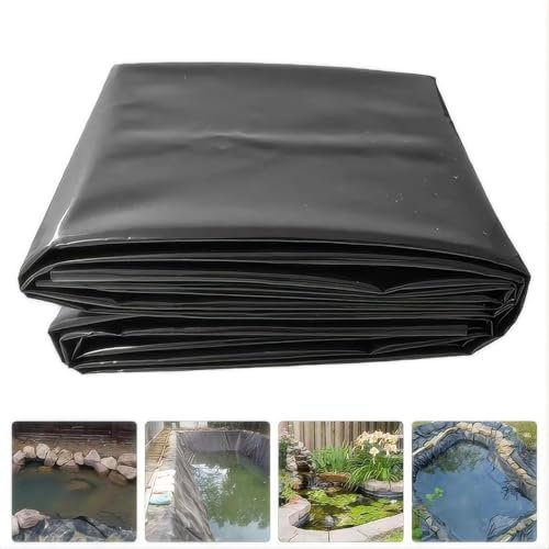 0,5 mm HDPE-Fischteichfolie, 5 m x 12 m, ideal für Koiteiche, Springbrunnen, Fischteiche, Ententeiche, Schildkrötenteiche und Gartenwasserlandschaften