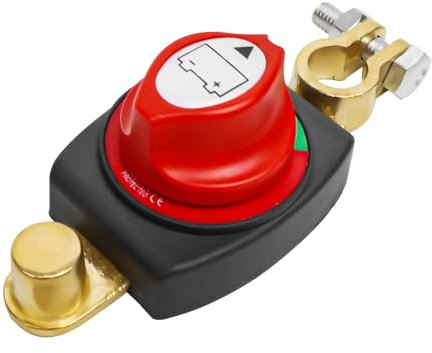 JOLIGAEA Batterieschalter, Auto Batterie Trennschalter, 12V Batterie Trennschalter, ON-OFF Batterietrennschalter, Hauptschalter Stromschalter Akku Trennen Master für Auto LKW Boot Jacht Wohnwagen