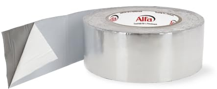 Alfa Butylklebeband alukaschiert 50 mm x 10 m – Für Außen geeignet | Profi-Qualität – Hohe Hitzebeständigkeit – reißfeste Qualität – Diffusionsdicht – Öl- und wasserfest
