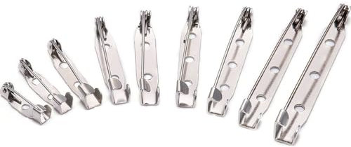 Blausky 50 Stück Safety Pin,Brosche-Pins mit Löchern Anstecknadel Brosche-Pins mit Löchern aus Eisen Broschennadeln Sicherheitsnadeln für Abzeichen,Corsagen,Schmuck,Handarbeiten,Silber,35mm