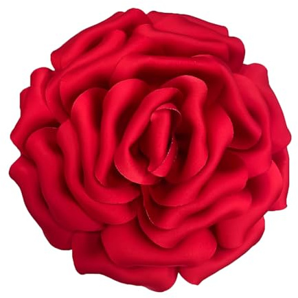 Übergroße Seiden-Satin-Rosen-Brosche für Frauen, 16 cm, luxuriöse Stoffblume, große Anstecknadel, Hochzeitsfeier, Schmuck, Geschenk für Kleider, Anzüge und Bankette (mehrfarbig)