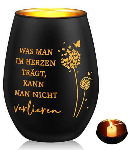 Nuenen Cadeau Funéraire Lanterne Funéraire avec Gravure Cadeaux de Bougies de Deuil pour Personnes en Deuil aux Funérailles Décoration de Deuil Lanterne à Bougie Commémorative Lumière Commémorative