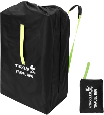 VAVPUP Transporttasche Kinderwagen Flugzeug,63x43x120cm,wasserdichte Kinderwagen Reisetasche aus Oxford Stoff mit Verstellbarem Schultergurt,Praktisches Reisezubehör für Doppelkinderwagen,AUT