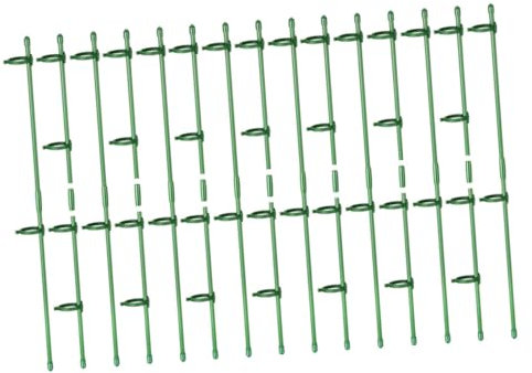 BESPORTBLE Soporte para Plantas Verdes Ajustable Tallo, Estacas Resistentes de Fibra de Vidrio y PP, 30 Piezas para Jardín y Uso Doméstico, Decorativo y Duradero