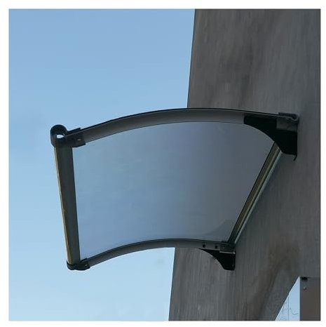 ZHENGQIAN Marquise de Porte d entrée,Auvent Marquise d'Entrée de Bloc UV de 99,99%,Marquise de Porte d'Entrée,Auvent en Arche,Auvent de Fenêtres Autonettoyant à l'eau de Pluie(130x320cm/51x126in)