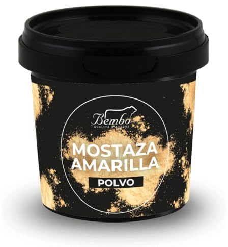Mostaza Amarilla en Polvo Bembo 70 g – Agrega un Toque Picante a tus Platos – Envase Antidesperdicio, Antioxidación, Reutilizable y Reciclable.