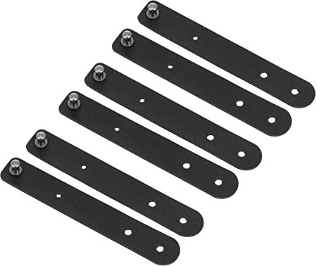 SEWACC 6pcs Leather Cable Ties Cord Organizer Wire Management Clips for Data Earphone Winder Holder Black