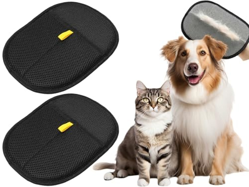Gants D'éPilation Des Poils D'Animaux Domestiques,2pcs Gant de Toilettage Double Face pour Animaux de Compagnie,Gant Poil Chat,Gants de Toilettage pour Chat,Gants Antistatiques pour Poils D'Animaux