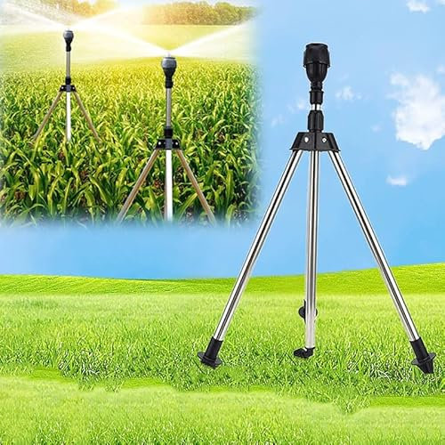 Rotating Tripod Sprinkler, Kreisregner Mit Stativ, Rotierend Gartensprinkler, 360 Grad Automatisch Rotierende, Teleskopstativsprinkler FÜR Große Flächen, Hof, Garten, Rasen (A)