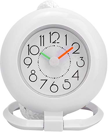 Nikou Orologio da bagno, analogico, impermeabile, da tavolo, con asciugamani, da cucina, per bagno, cucina, decorazione per la casa (bianco)