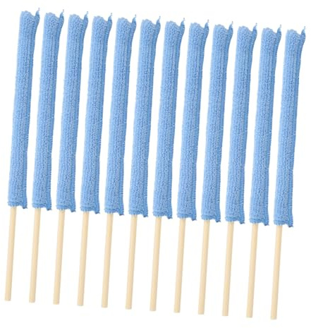 MOTHNUR 12 Pcs Air Conditioning Outlet Brush with Soft Fiber Bristles Multifunctional Cleaning Tool for Blinds Car Interior and Small Gaps Wood Handle Lightweight for Home and Office Use