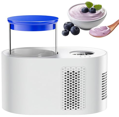 Generico Yogurtiera 3 in 1, Controllo Digitale Completamente Automatico, Rivestimento in Vetro per Uso Alimentare, Temperatura Costante Intelligente di 55°c (White)