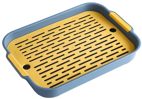 Vervevum Kaninchentoilette, zweilagig, PP, Hasentoilette, rechteckig, Kaninchen mit Griff, tief, glatt, 26, 9 x 18, 5 x 4, 1 cm, Kleintier, Hase