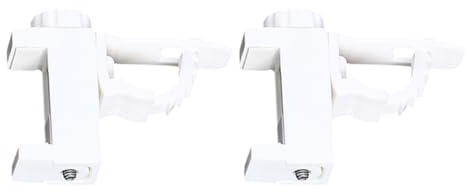 SILENRADAWN Ganci Clip in Plastica Abs Ganci Salvaspazio Regolabili Bianco 2 Facili da Installare senza Forare per Tende per Soggiorno e Camera da