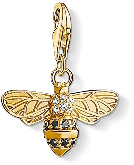 THOMAS SABO Damen Charm-Anhänger Schmetterling weiße Steine Charm Club 925 Sterlingsilber 1862-051-14