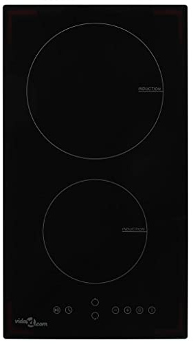 vidaXL Plaque de Cuisson à Induction 2 Brûleurs Contrôle Tactile Table de Cuisson à Induction Plaque Electrique Chauffante Automatique Cuisine Maison 3500W