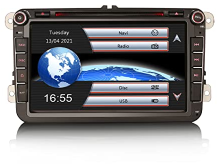 8 Zoll Autoradio GPS SWC OPS RDS BT Navi DVD für VW Golf 5/6 Polo Passat Tiguan T5 Leon