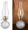 Lámpara de Aceite Vintage de Vidrio Transparente Con Mecha y Brillo Ajustable, Decorativa a Prueba de Viento para Sala de Estar, Comedor y Uso de Emergencia