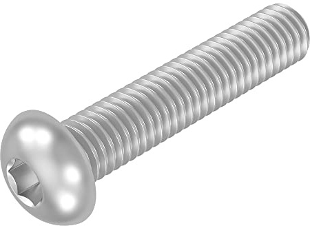 SECCARO Flachkopfschraube M8 x 40 mm, Edelstahl V2A VA A2, ISO 7380, Innensechskant, 20 Stück