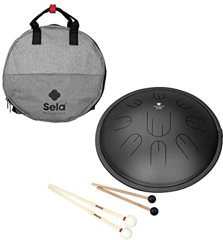 Sela SE 380 Melody Tongue Drum D Kurd Schwarz + keepdrum Schlägel Mallets