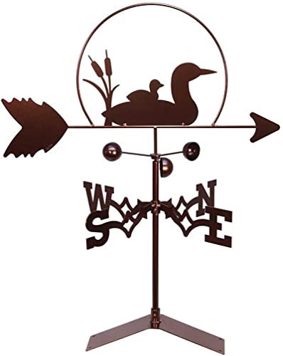 TAISK Enten-Wetterfahne, Windrichtungsanzeiger, Metall-Tiergartenständer, Windrichtungsmesswerkzeug, Vintage-Bauernhof-Patio-Dachdekoration