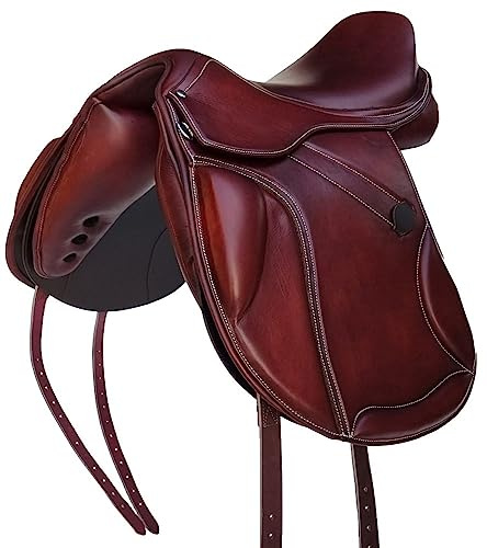 A&M Reitsport VS Sattel Valencia braun aus Softleder und wechselbarem Kopfeisen, Größe:16.5 Zoll